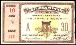1932年第十届奥运会门票（1）