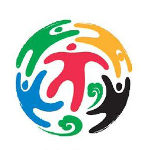 标志整体以球形设计及奥运五环颜色共同体现青年营活动的全球化和奥运主题。构图以五个欢快的舞蹈动作人形的抽象变幻组合而成,体现五大洲青年团结,融合的理念