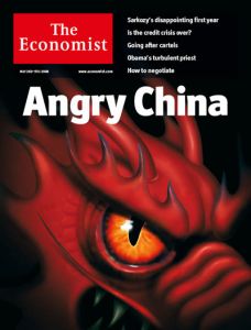英国《经济学人》杂志多次以中国为话题做该杂志的封面谈论中国。