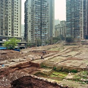 重庆中心区发掘的明建筑遗址。