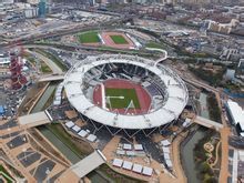 空中鸟瞰伦敦奥林匹克体育场