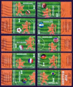 荷兰发行的世界杯邮票