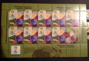 克罗地亚发行的世界杯邮票
