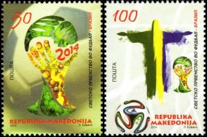 马其顿发行的世界杯邮票