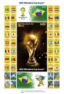 尼日尔发行的世界杯邮票