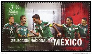墨西哥发行的世界杯邮票
