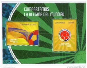 哥伦比亚发行的世界杯邮票