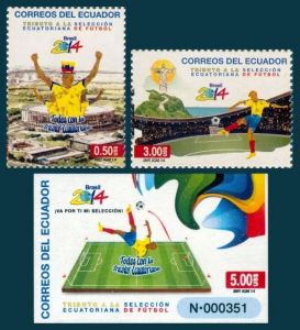 厄瓜多尔发行的世界杯邮票