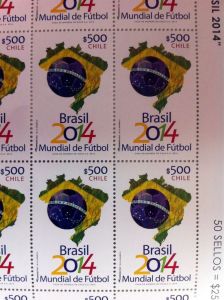 智利发行的世界杯邮票