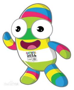 砳砳是2014年南京青奥会的吉祥物，其灵感来自于南京有名的特产雨花石，名字中的“砳”指敲击石头发出的声音，象征劈山开路。“砳砳”象征着南京青奥会将在青年奥林匹克运动的探索中奋勇前行，打造青奥会的“南京模式”为全世界的青少年带来惊喜与快乐。