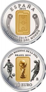 西班牙发行的世界杯纪念银币