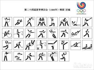 汉城奥运会运动项目图标