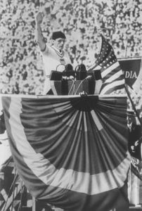 1932年洛杉矶奥运会，运动员代表宣誓