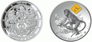 不丹国徽金币