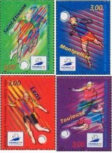 1998年法国世界杯发行的第二套邮票    
