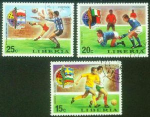 利比里亚1974年世界杯足球赛 盖3枚