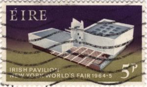 1964年7月20爱尔兰发行纽约世博会纪念邮票—爱尔兰馆