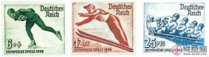 1936年第四届帕滕基兴冬奥会，德国发行的邮票
