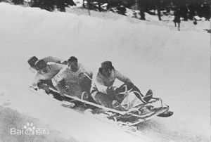 瑞士代表队在四人雪橇比赛中