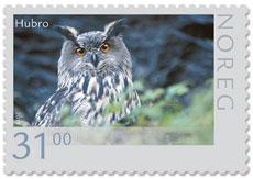 印有雕鸮的邮票