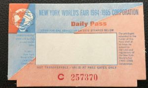 1964年纽约世博会日票正面