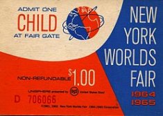 1964年纽约世博会儿童票