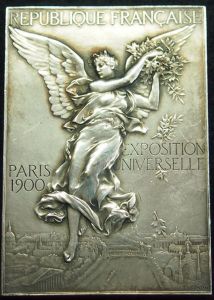 图为1900作为奥运会奖品的世博会纪念章