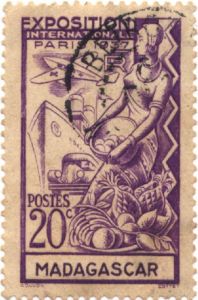 1937年马达加斯加发行的巴黎世博会纪念邮票