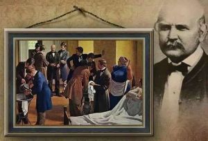 伊格纳兹. 塞梅尔魏斯（1818～1865）
匈牙利医生，其最大的贡献在于应用统计学的方法建立手术和医疗的卫生条件，发现分娩后的洗手可显著降低死亡率，而被人们称为「母亲的救世主」。