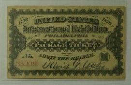1876年费城世博会门票