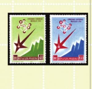 1958圣马力诺共和国发行邮票