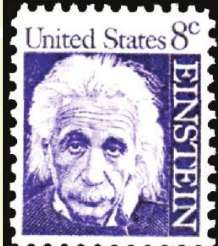 爱因斯坦晚年正面肖像邮票
