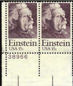 爱因斯坦晚年侧面肖像