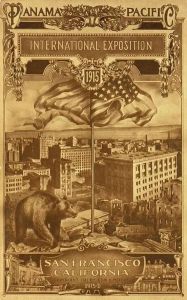 1915旧金山世博会的海报（黑熊是加州的象征）