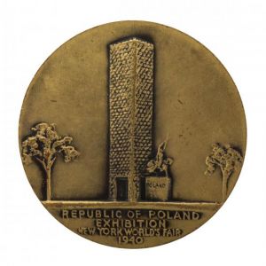 来自波兰馆的纪念币（反面）